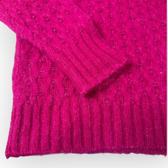 Oilily Alpaca Wool Cable Knit Turtleneck Sweater Size S, Fuchsia - Picture 12 of 14